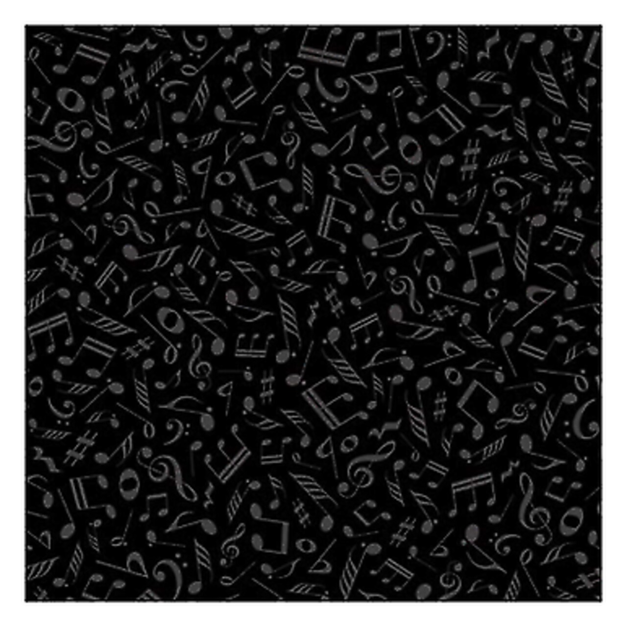 Musical Notes~Quilting Illusions Black Cotton Fabric by Quilting Treasures